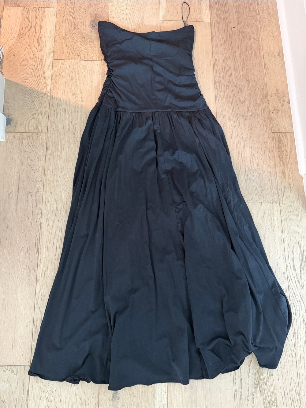 Abercrombie & fitch knit tube drop waist maxi dress black size medium tall - Picture 3 of 3